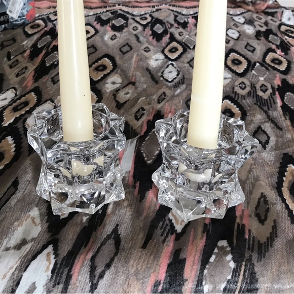 2 way Mikasa candle holders with 6 pink notive party lite candles - Picture 9 of 10